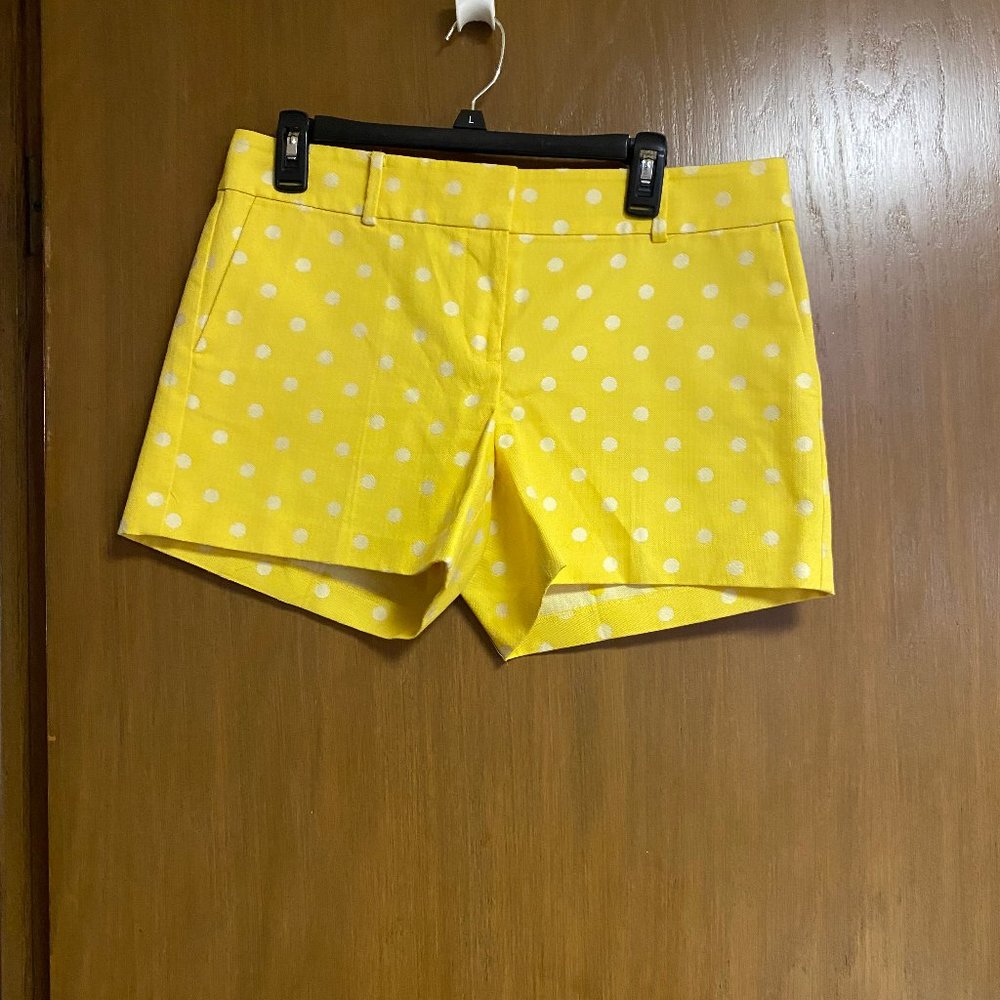 Adorable Yellow with White Polka Dots Shorts